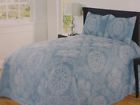 Na Carriage House Carleigh Blue Full Woven Bedspread Nip