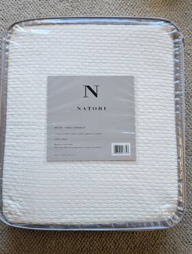 Natori 086569167347 King/cal King Coverlet Akito Ivory
