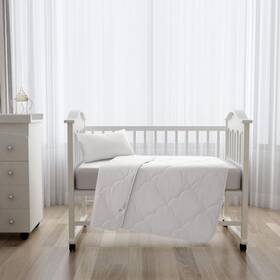 7007011 Natural Home Summer Cotton Quilt White - Cot Size