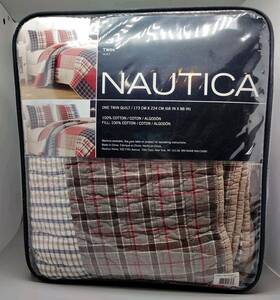 Nautica 883893417489 In Original Bag Twin Quilt Ansell 100% Cotton Machine Washable 68 Inch X 88