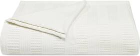 Ushsee1066112 Nautica - Queen Blanket Woven Textured Cotton Bedding Ideal White
