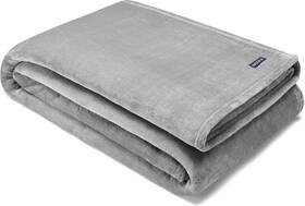 Ushsee1106041 Nautica - Queen Blanket Super Soft Plush Fleece Bedding Solid Grey