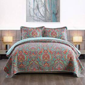 Newlake 712109419279 Cotton Bedspread Quilt Sets-reversible Patchwork Coverlet Set European Gorge