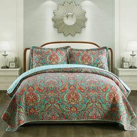 Newlake 712109419323 Cotton Bedspread Quilt Sets-reversible Patchwork Coverlet Set European