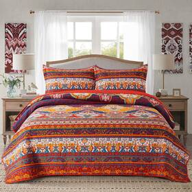 Newlake 712109419941 European Boho Floral Cotton Patchwork Bedspread Quilt Sets Twin Size