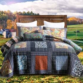 Newlake 712109419965 New Best Cotton Patchwork Bedspread 3-piece Bedding Quilt Set With Real