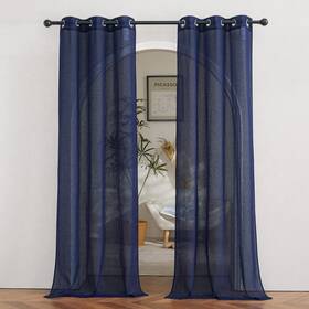 Ntuscgm18sd23684v10 Nicetown Linen Sheer Curtains For Bedroom Grommet Semi Vintage W