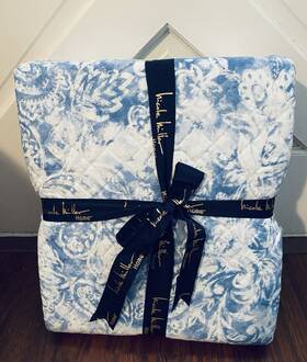 Nicole Miller 192598619938 Cotton 3pc Watercolor Floral Quilt And Shams Set Full/queen Nip