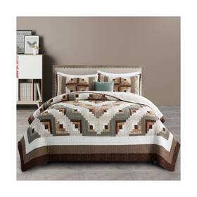 NiudÉ Cor Home Genuine Patchwork Quilt Sets 100% Cotton California Bedspread Reversible Vint
