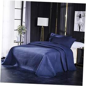 Nj Hospitality Supply 759321839249 Oversize Queen Box Stitch Color Stitch-oversize 100x106 Blue