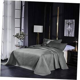 Nj Hospitality Supply 759321839355 Oversize King Cal Box Stitch-oversize King/cal 118x106 Gray