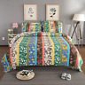 Nl-qc-hongfengyetiaowen-queen Newlake Cotton Patchwork Bedspread Quilt Sets Maple Leaf 689737696634