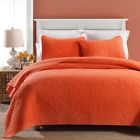 Nl-qc-nanguase-queen Newlake Piece Cotton Quilt Bedspread With Matching Pillowcase Pumpkin Jacqu