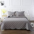 Nlcsbyhbdgezipuq Piece Quilt Bedspread Coverlet Set Embossed Rattan Pattern Queen