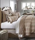 Noble Excellence Taupe 100 Belgian Linen 4pc King Quilt Set Vintage Washed 710912540142