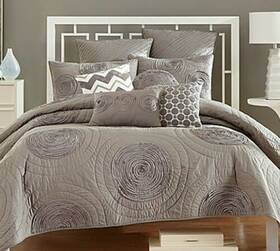 Nostalgia 754605329522 Nwt Nostalgic Cody Twin Quilt In Charcoal 68 Inch X 86