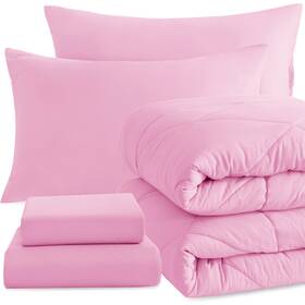 Ntbay 975176351765 Twin Comforter Set With Sheets 5 Pieces Soft And Breathable Beddi