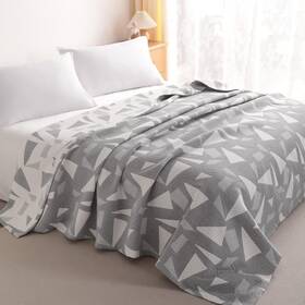 Ntbay 977733653756 3 Layers Cotton Muslin 88x92 Queen Bed Blanket Super Soft Breathable T