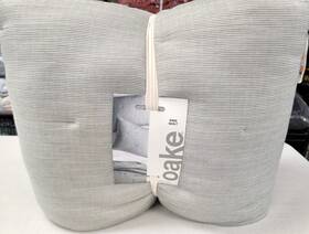 Oake 194136351195 Airy Texture Gauze Quilt 100% Cotton Super Soft King Size Stripe Green