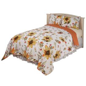 Q2552b1 Oakridge Sunflower Bedspread 3 Pc Set By Oakridgetm
