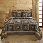 Oh-21088 Market Street Patchwork Quilt Set King Black Tan Plaid Smokey