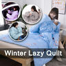 Ojy2571518 Winter Lazy Quilt With Sleeves Warm Thickened Blanket Washed