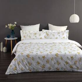 Qsonkwatlco30 Onkaparinga Wattle Quilt Cover Set - Queen