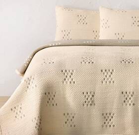 Opalhouse 085239616673 Gauze Matelasse Jacquard Quilt And Sham Set Size Twin/twin Xl Ivory New
