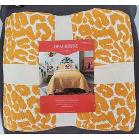Opalhouse 191908077918 Twin/extra Long Twin Leopard Medallion Stitch Quilt Saffron New