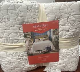 81803299 Opalhouse Designed With Jungalow Full/queen Dove Stitch Quilt Off-white