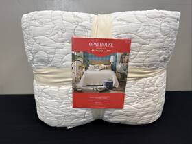 81803311 Opalhouse Designed With Jungalow King Dove Stitched Quilt Off-white -