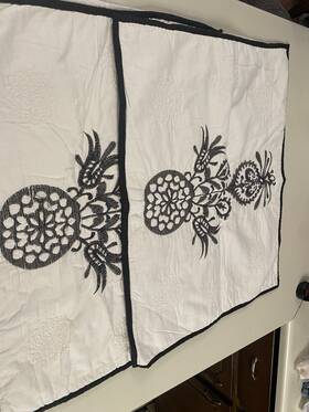 83685929 Opalhouse Designed With Jungalow Standard Pillow Shams Frond Embroidered Quilt Black/off-white -
