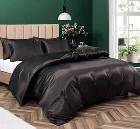 Jinyin210104-0021 P Pothuiny 5 Pieces Satin Duvet Cover Full/queen Size Set Luxury Silky Like