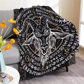 Padumuttara 111932738124 Baphomet Blanket Flannel Throw Lightweight Super Soft Cozy Luxury Family Bed