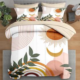 Zt2407121025-mb7s-qa-7-fba Pamnest Comforter Set Queen Size Boho Retro 7 Pcs Bedding For Kids And Adults Vinta