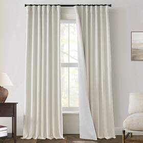 Bhbccr-psbb5096 Panelsburg Black Out Curtains 96 Inch Long Cream Farmhouse Bohemian Custom