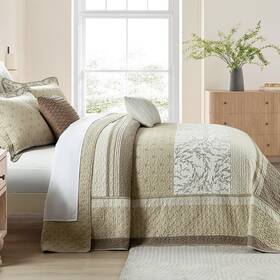 Pangushan 639393957945 102 Inch 120 100% Cotton Oversized Bedspread Reversible Floral Farm