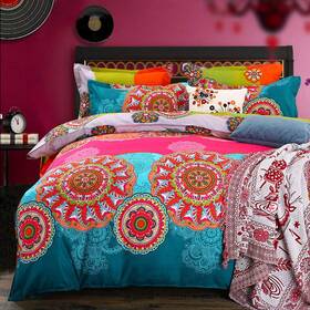 Pangzi 889507989984 Bohemian Duvet Cover Set Lightweight Microfiber Bedding Full