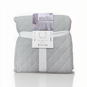 Papier & Chaud 194169013558 And 3pc Quilt Set Queen Size Gray Diamond Quilted Comforter Shams