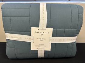 Parachute 810172543720 Full/queen Cozy Block Quilt. Cove