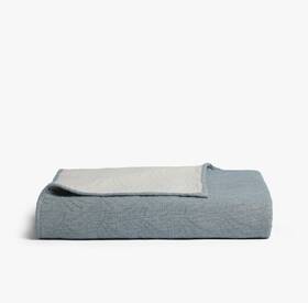 94205804 Parachute Palm Jacquard Bed Blanket O/s Cove - 139 Msrp