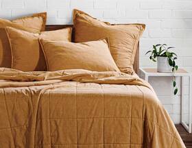 Fb3400-fq-tc Paseo Road Stonewashed Cotton Cavas Coverlet Terracotta Full/queen