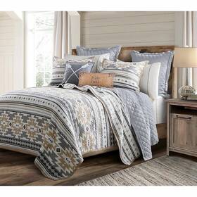 Qw1939-kg-oc Paseo Road Desert Sage Western Bedding 3 Piece Quilt Set With Pillow Shams King