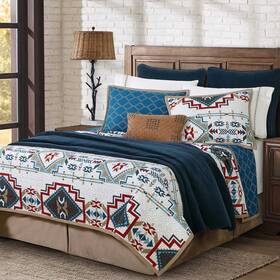 Qw2113-fq-tl Paseo Road Spirit Valley Reversible Quilt Set Full/queen