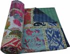Patc0018 Handmade Indian Quilt Vintage Kantha Bedspread Throw Cotton Blanket Gudri