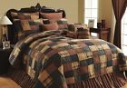 Patriotic Patch Victorian Heart Americana Brick Patchwork 5 Pc Quilt Bedding Set Twin Red Black 841985058156