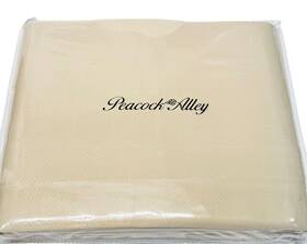 Peacock Alley 612621054678 3pc Set Coverlet Matelasse Dense Cotton Queen Angelina Beige-gold