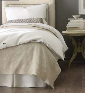 Vie4qlwhi Peacock Alley Vienna Twin Size Linen Color Matelasse Coverlet 2 Available