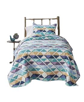 Pendleton 008889173457 2 Piece Serrado Twin Coverlet And Sham Set Quilted Aztec Blanket