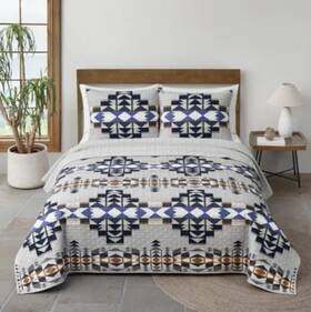 Pendleton 008889298396 Full/ Queen Coverlet Quilt Set Desert Sand